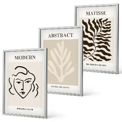 Set 3 slike Lice napušta umjetnost Matissea u okviru