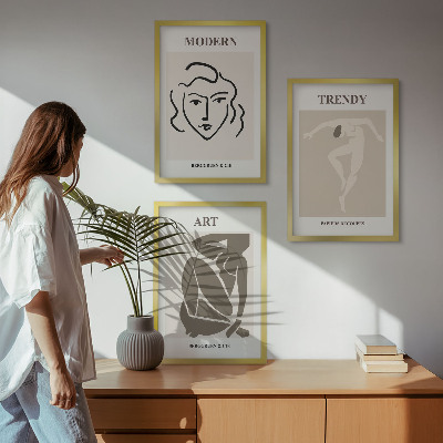Zidna galerija Boje apstraktnih portreta
