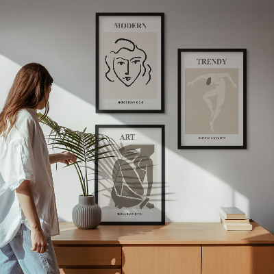 Zidna galerija Boje apstraktnih portreta