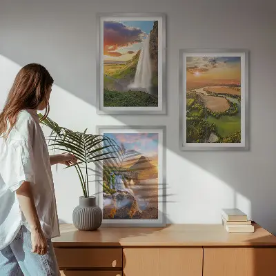Zidna galerija zapadni krajolici s vodopadima
