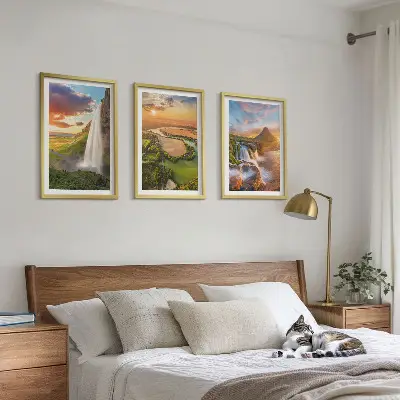 Zidna galerija zapadni krajolici s vodopadima