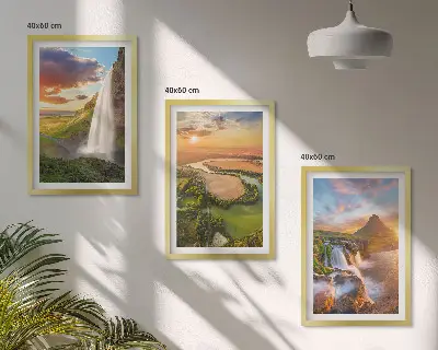 Zidna galerija zapadni krajolici s vodopadima