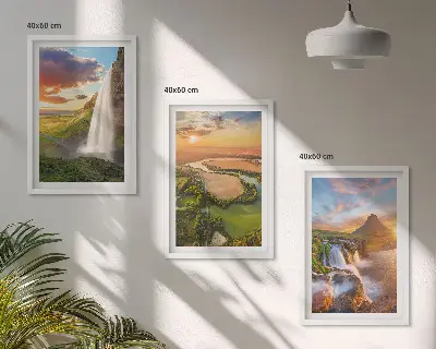 Zidna galerija zapadni krajolici s vodopadima
