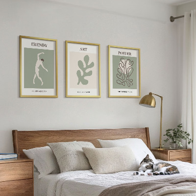 Set 3 slike u okviru Apstraktne biljne figure