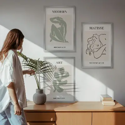 Zidna galerija elegantni dizajn biljnih motiva