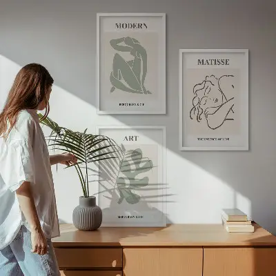 Zidna galerija elegantni dizajn biljnih motiva