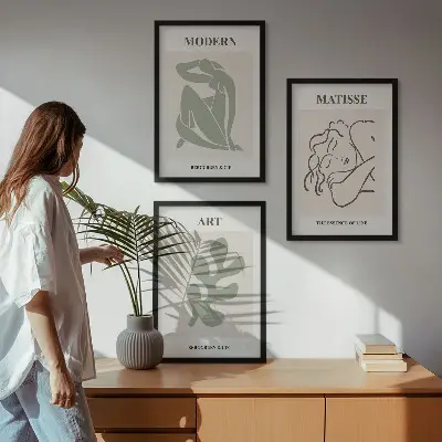 Zidna galerija elegantni dizajn biljnih motiva