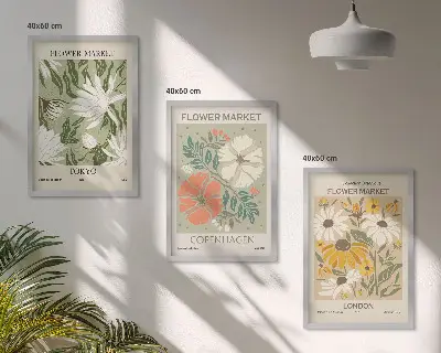 Zidna galerija cvjetni motivi gradova svijeta