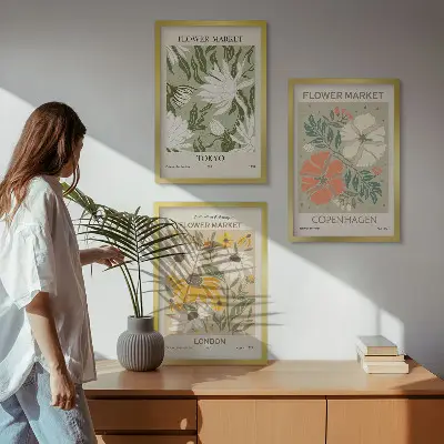 Zidna galerija cvjetni motivi gradova svijeta