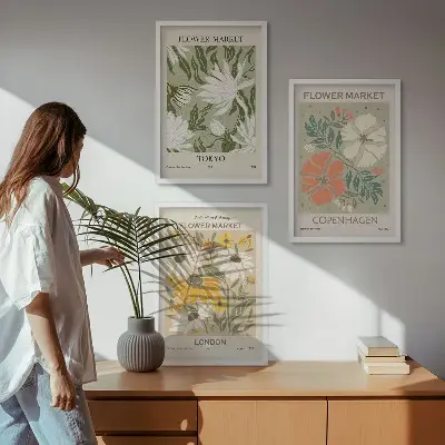 Zidna galerija cvjetni motivi gradova svijeta
