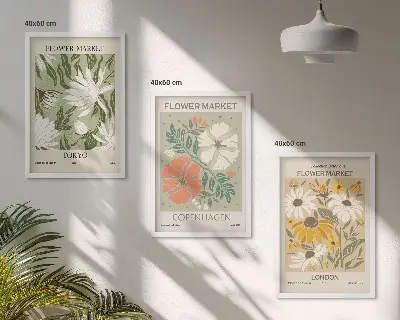 Zidna galerija cvjetni motivi gradova svijeta