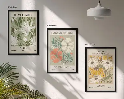 Zidna galerija cvjetni motivi gradova svijeta
