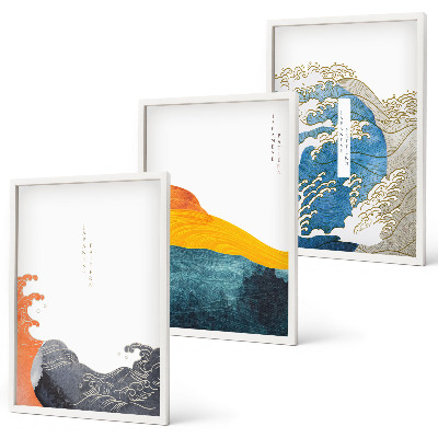 Triptih u okviru Valovi japanskog grafičkog stila