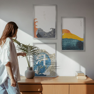 Triptih u okviru Valovi japanskog grafičkog stila