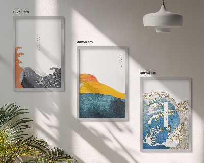 Triptih u okviru Valovi japanskog grafičkog stila
