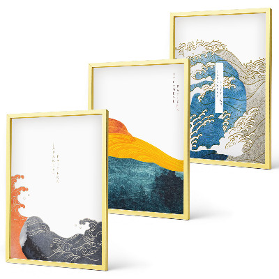 Triptih u okviru Valovi japanskog grafičkog stila