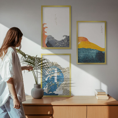 Triptih u okviru Valovi japanskog grafičkog stila