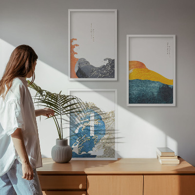 Triptih u okviru Valovi japanskog grafičkog stila