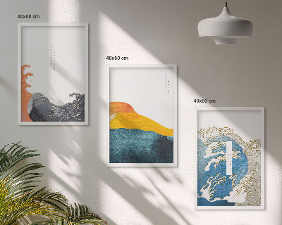 Triptih u okviru Valovi japanskog grafičkog stila