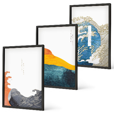 Triptih u okviru Valovi japanskog grafičkog stila