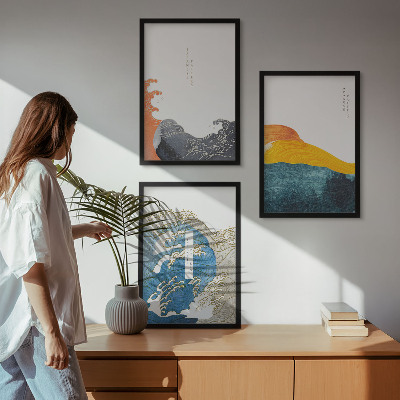 Triptih u okviru Valovi japanskog grafičkog stila