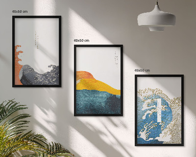 Triptih u okviru Valovi japanskog grafičkog stila