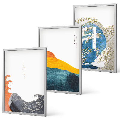 Triptih u okviru Valovi japanskog grafičkog stila