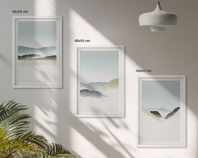 Zidna galerija Minimalističke pastelne planine