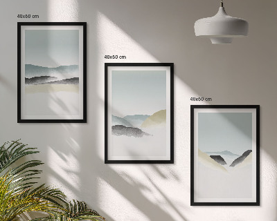 Zidna galerija Minimalističke pastelne planine
