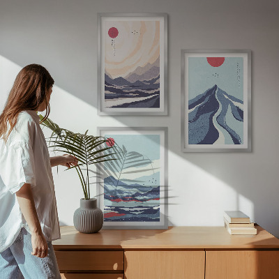Zidna galerija Apstraktne japanske planine