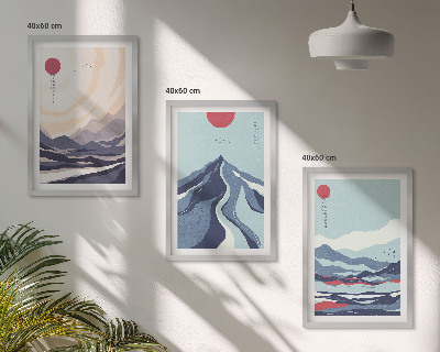 Zidna galerija Apstraktne japanske planine