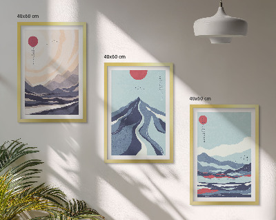 Zidna galerija Apstraktne japanske planine