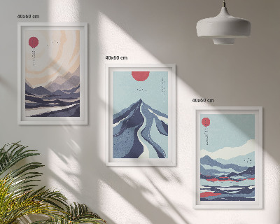 Zidna galerija Apstraktne japanske planine