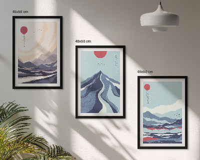 Zidna galerija Apstraktne japanske planine