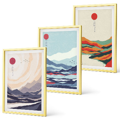 Triptih u okviru Japanske planinske apstrakcije
