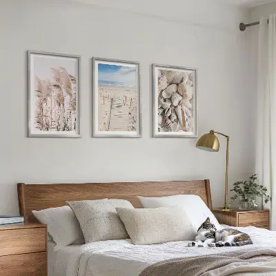 Zidna galerija školjke na plaži s motivom morske trave