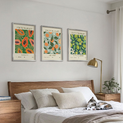Set 3 slike u okviru Starinski posteri s voćem