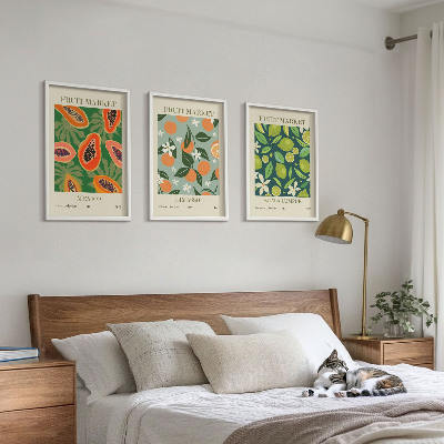 Set 3 slike u okviru Starinski posteri s voćem