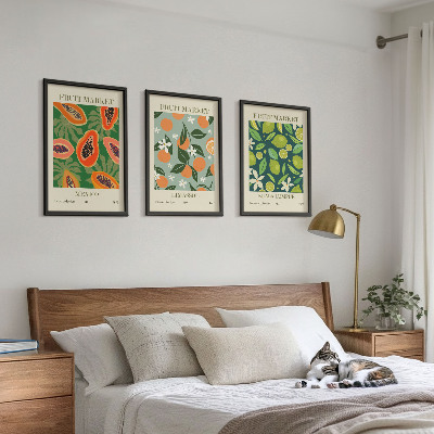 Set 3 slike u okviru Starinski posteri s voćem