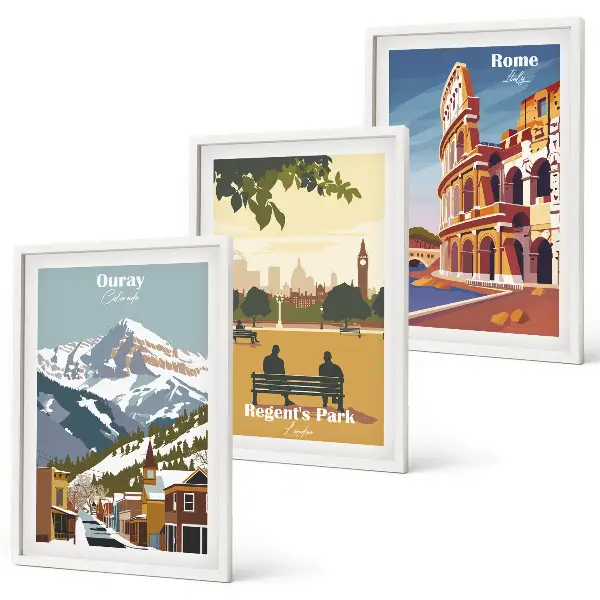 Triptih Londonski koloseum Ouray Mountains u okviru