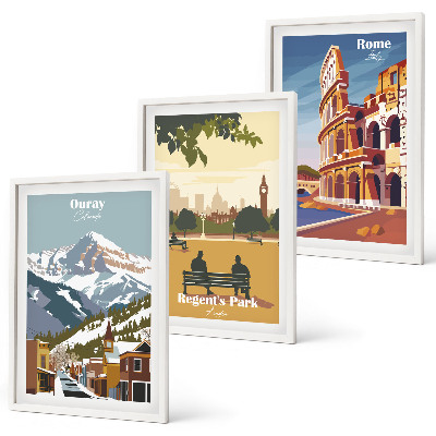 Triptih u okviru Londonski koloseum Ouray Mountains