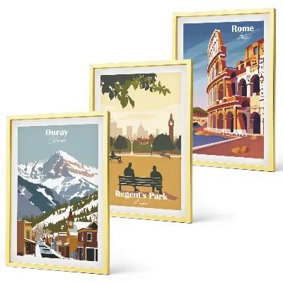 Triptih Londonski koloseum Ouray Mountains u okviru