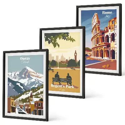 Triptih Londonski koloseum Ouray Mountains u okviru