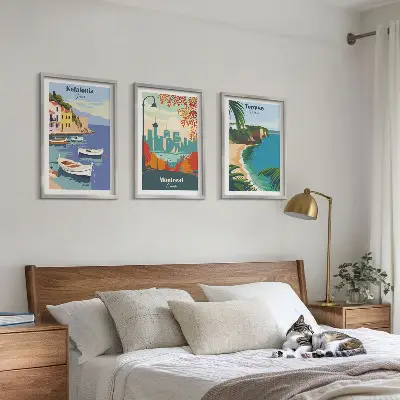 Zidna galerija gradski pejzaži Grčke, Kanade i Australije