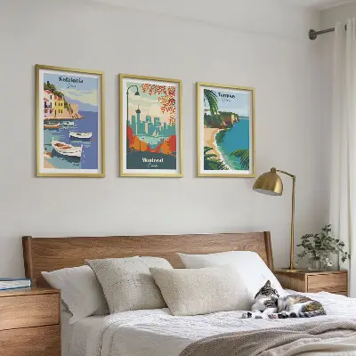 Zidna galerija gradski pejzaži Grčke, Kanade i Australije