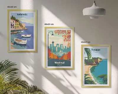 Zidna galerija gradski pejzaži Grčke, Kanade i Australije