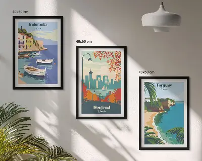 Zidna galerija gradski pejzaži Grčke, Kanade i Australije