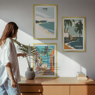 Set 3 slike u okviru Tropske plaže i palme