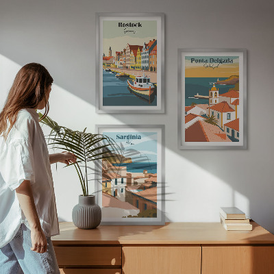 Triptih u okviru Pogledi na europske obalne gradove