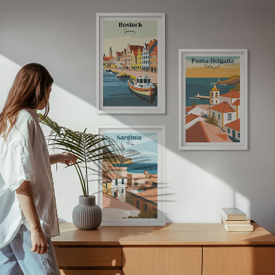 Triptih u okviru Pogledi na europske obalne gradove